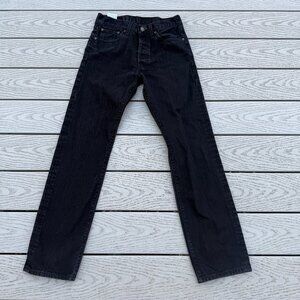 Levi’s 501 Casual Black Denim Button Fly Jeans - Size 30x31